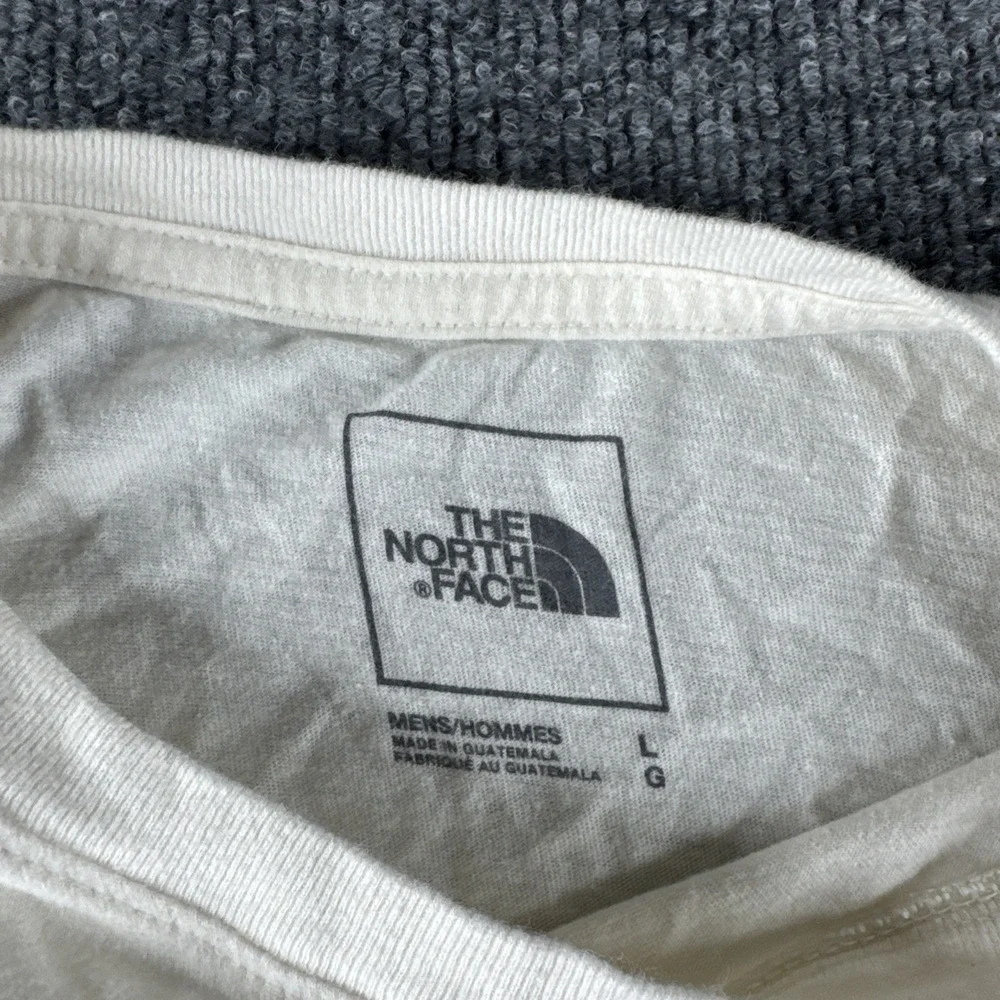 The North Face Shirt Men L White Short Sleeve Graphic Logo Tee Casual Outdoors